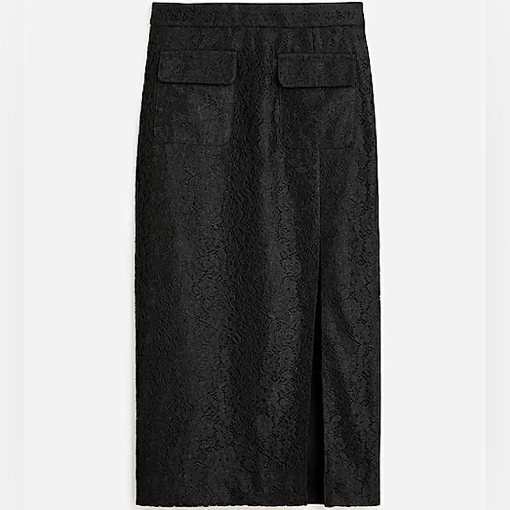 J Crew Side-slit Lace Pencil Skirt NWT